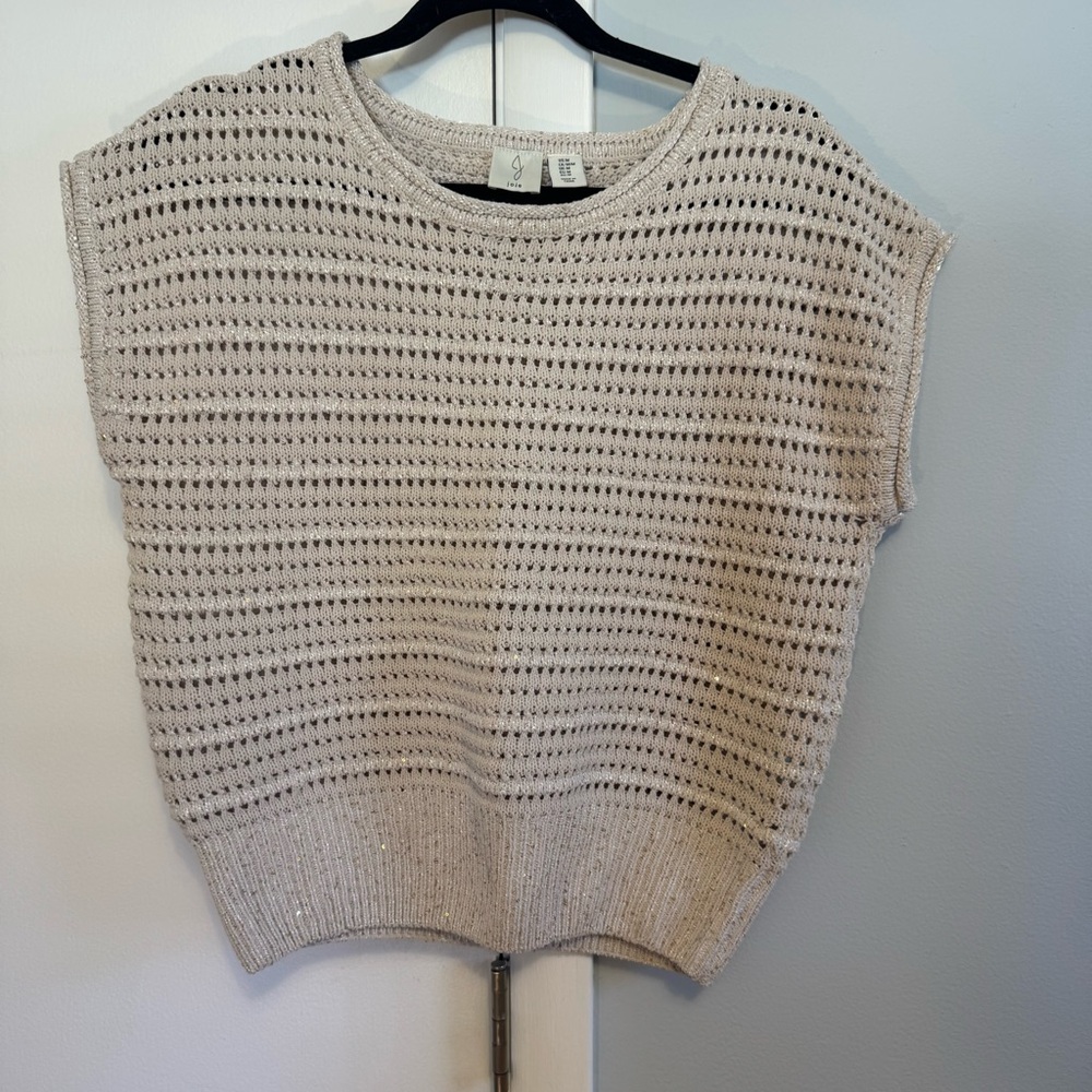 Joie Beige Bohemian Knit Sweater vest - Picture 3 of 6